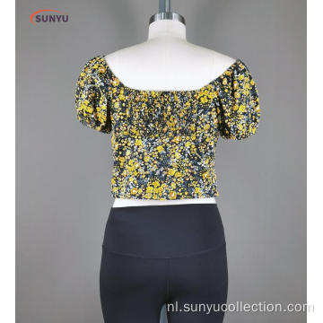 Ladei&#39;s Flower Print Short Top